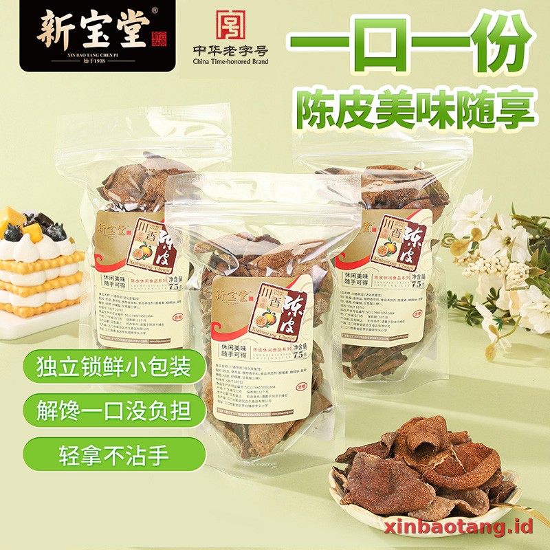 Xinbaotang Camilan Chenpi Aroma Sichuan Kantong 75g - Gambar 4
