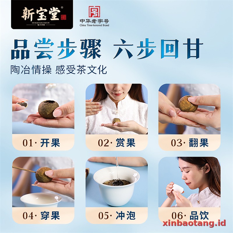 Xinbaotang Ganpu Teh Qing Pi Muda Gift Box 250g - Gambar 5