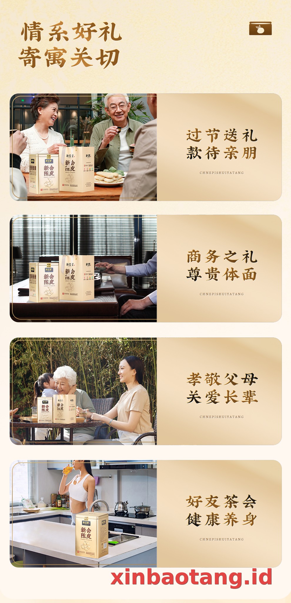 Xinbaotang Chenpi Kering Kaleng 150g