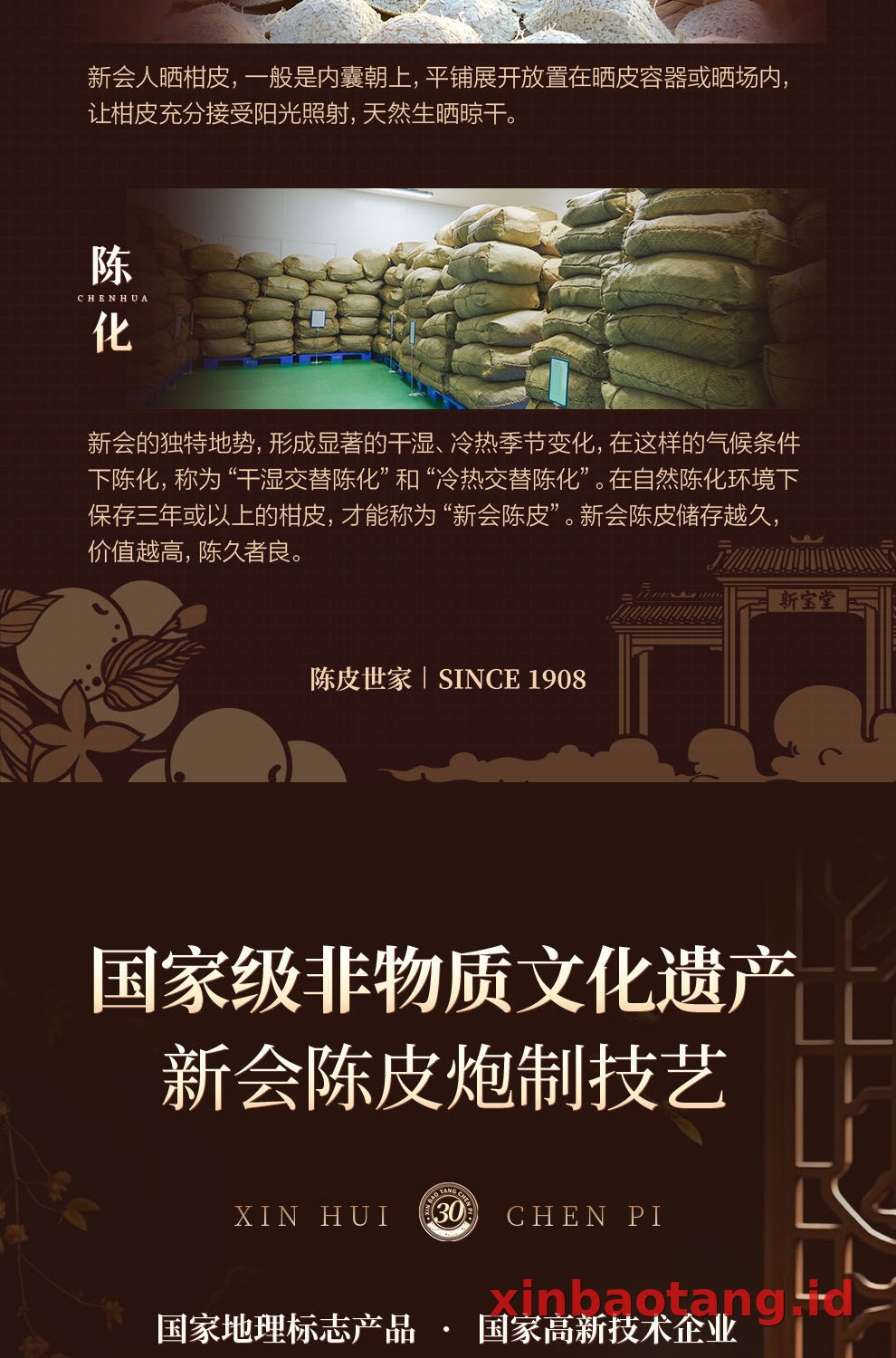 Xinbaotang Chenpi Kering Gift Box 100g