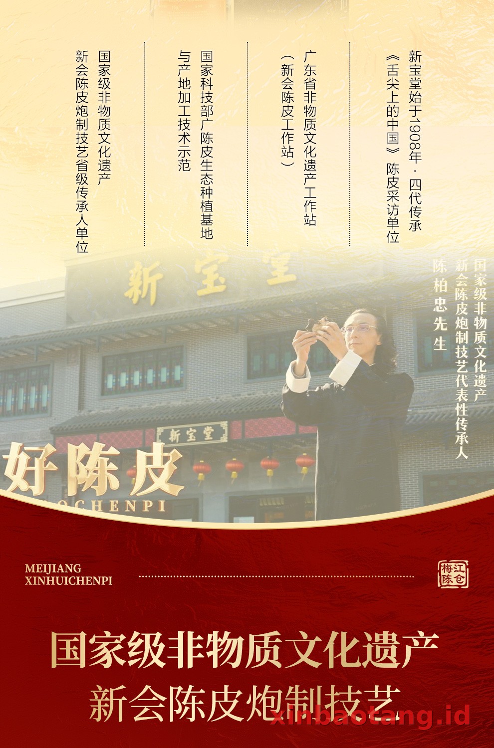 Xinbaotang Chenpi Kering 2013 Tahun Gift Box 80g