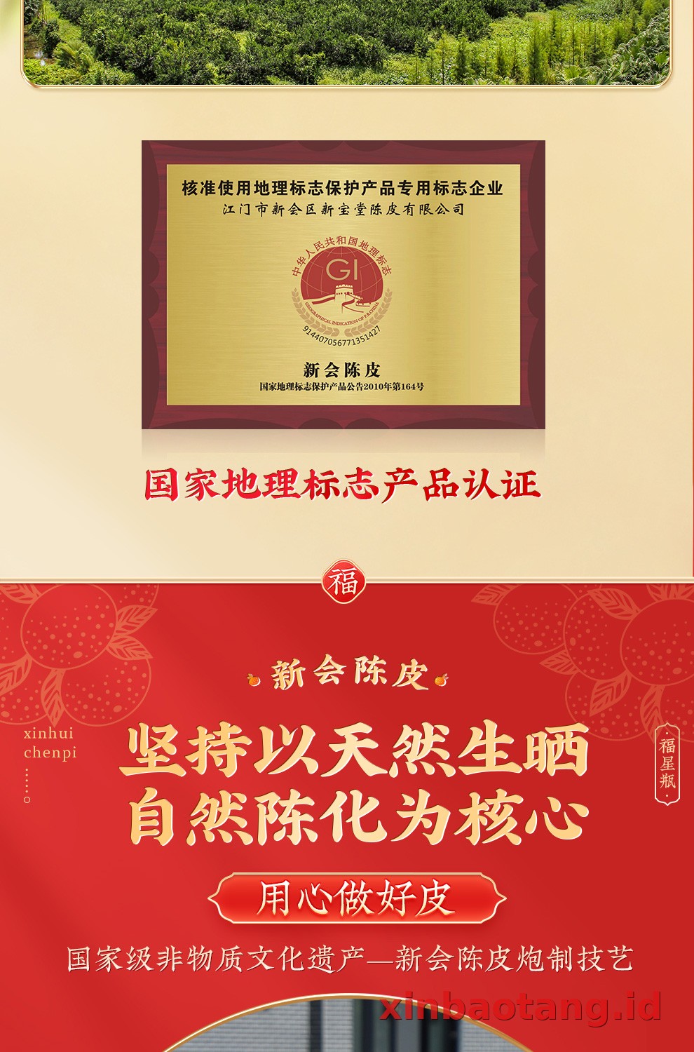 Xinbaotang Chenpi Kering Gift Box 125g