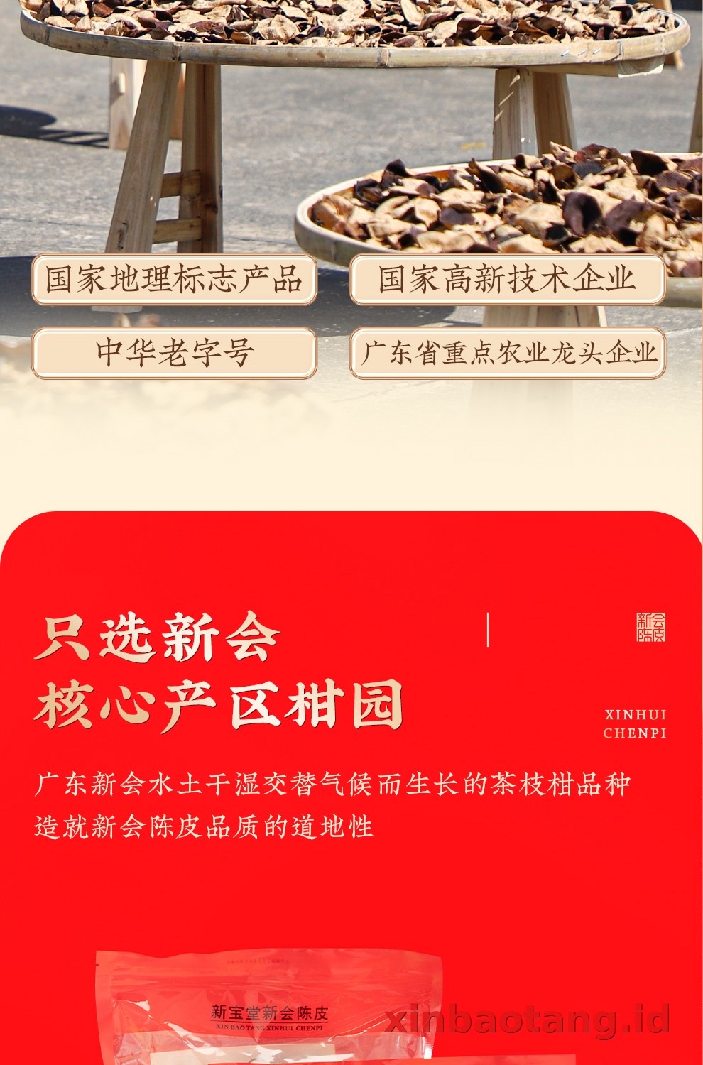 Xinbaotang Chenpi Kering 500g