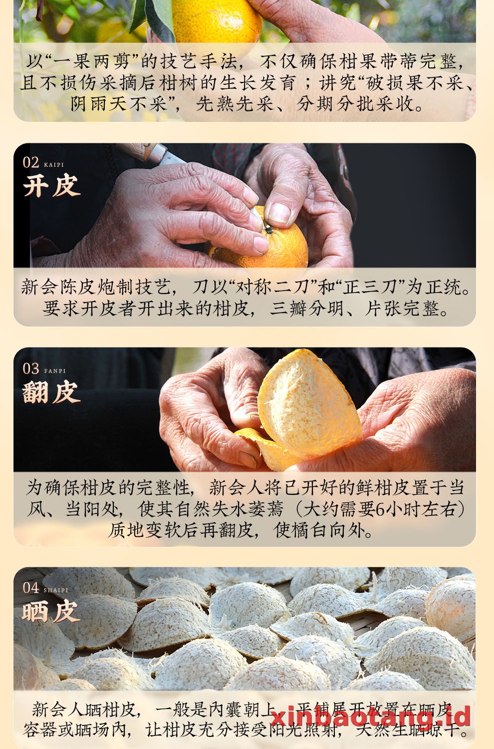 Xinbaotang Chenpi Kering Kristal 50g