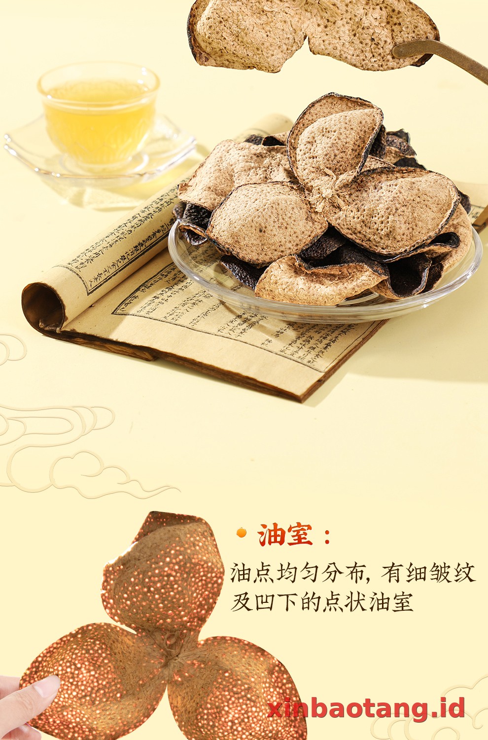Xinbaotang Chenpi Kering 10 Tahun Botol Kaca 250g
