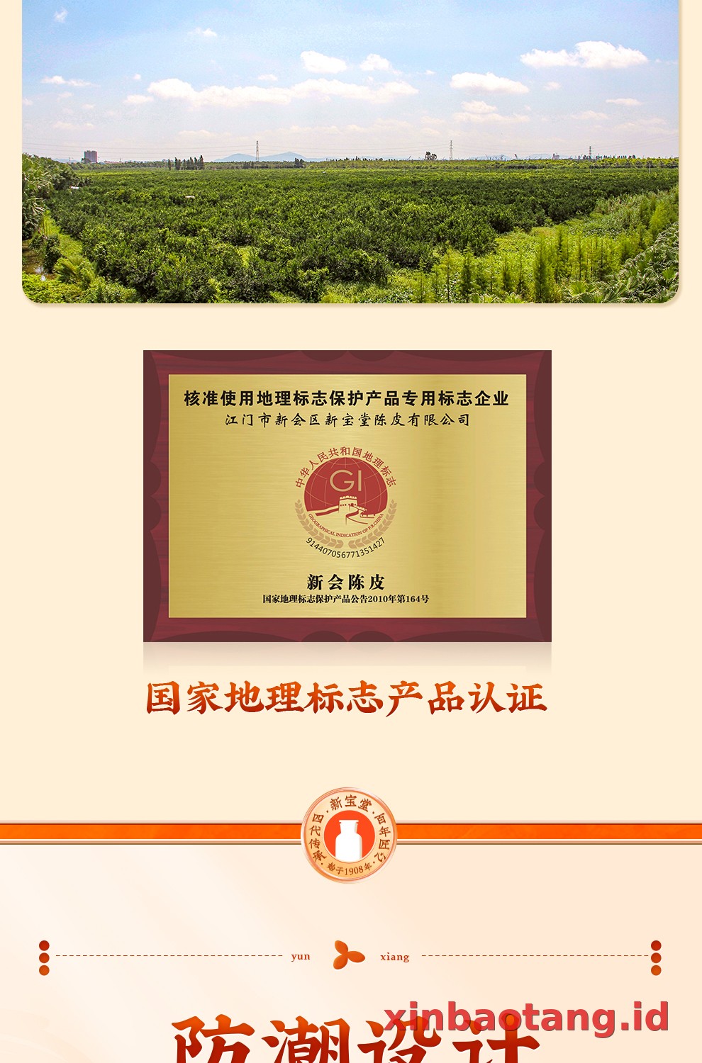 Xinbaotang Chenpi Kering 20 Tahun Gift Box 500g