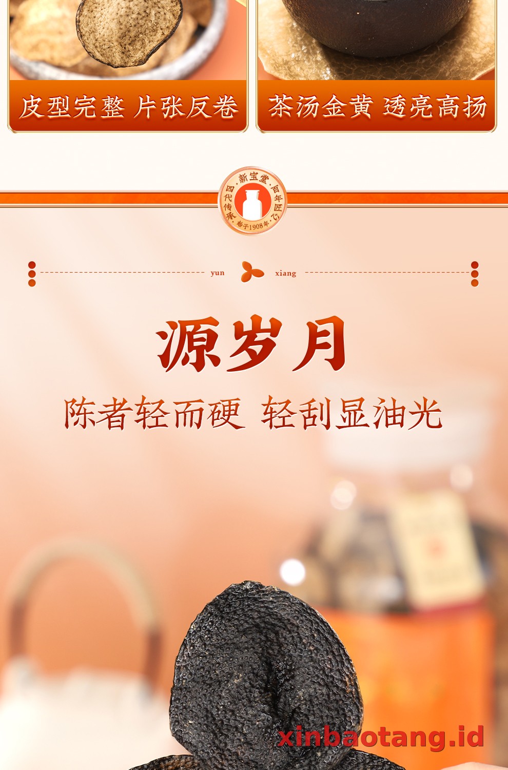 Xinbaotang Chenpi Kering 20 Tahun Gift Box 500g
