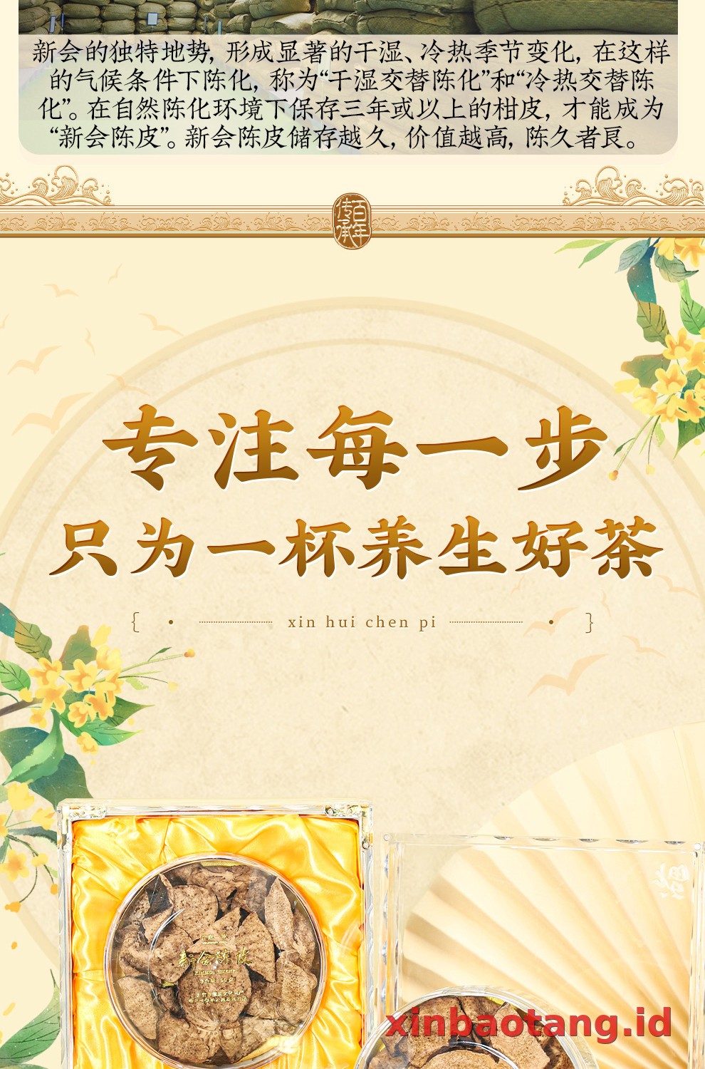 Xinbaotang Chenpi Kering 20 Tahun Gift Box 50g