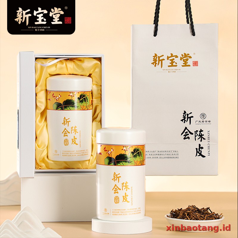 Xinbaotang Chenpi Kering 20 Tahun Porselen Putih 60g - Gambar 3