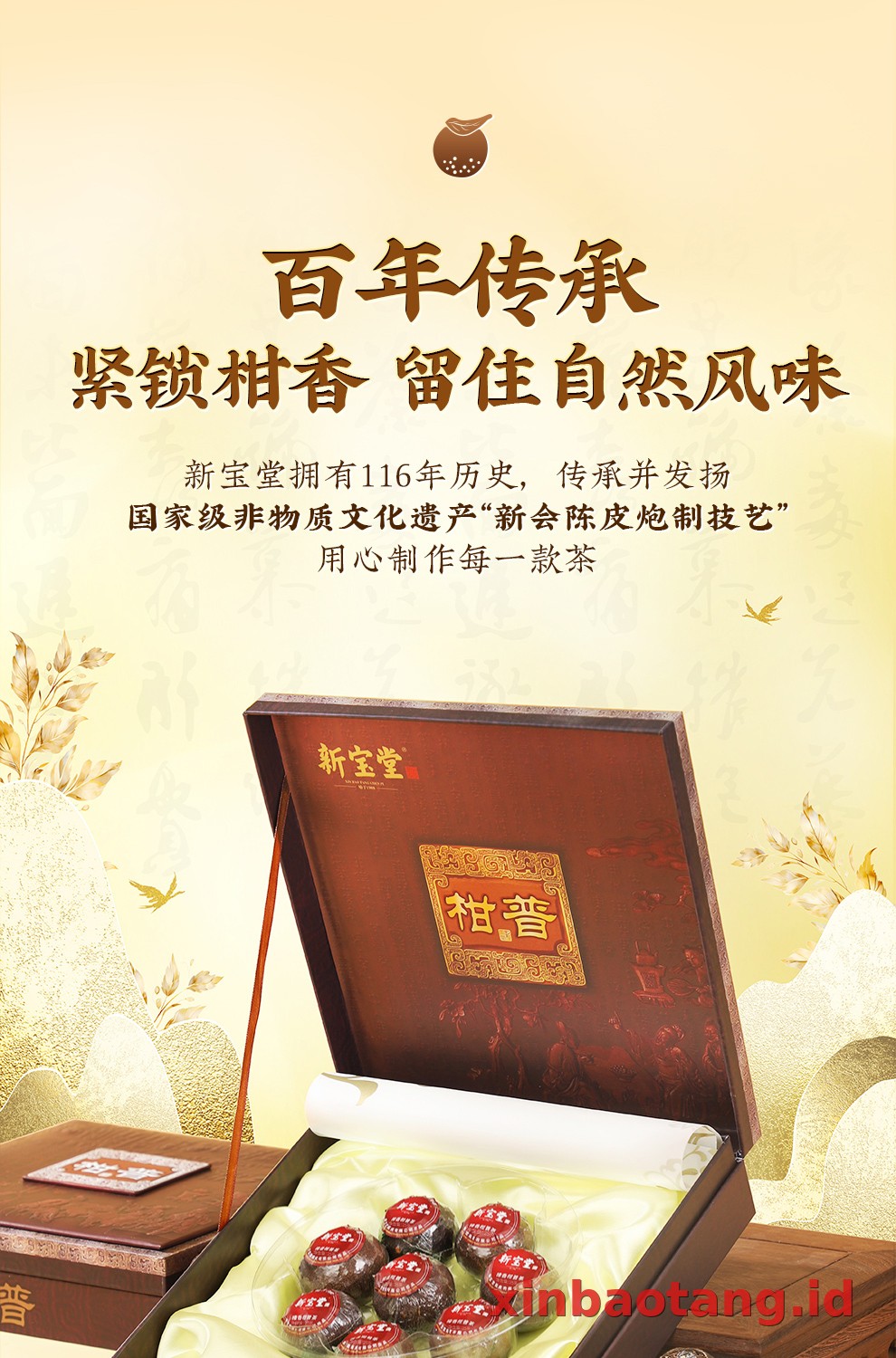 Xinbaotang Ganpu Teh Pu-erh Gift Box 200g