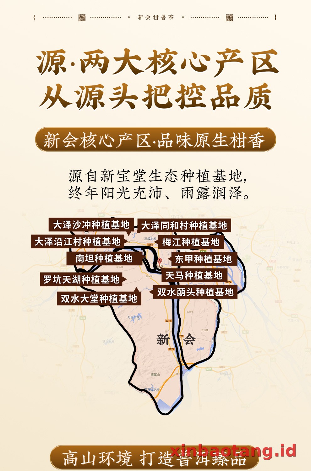 Xinbaotang Ganpu Teh Da Hong Gan Gift Box 360g