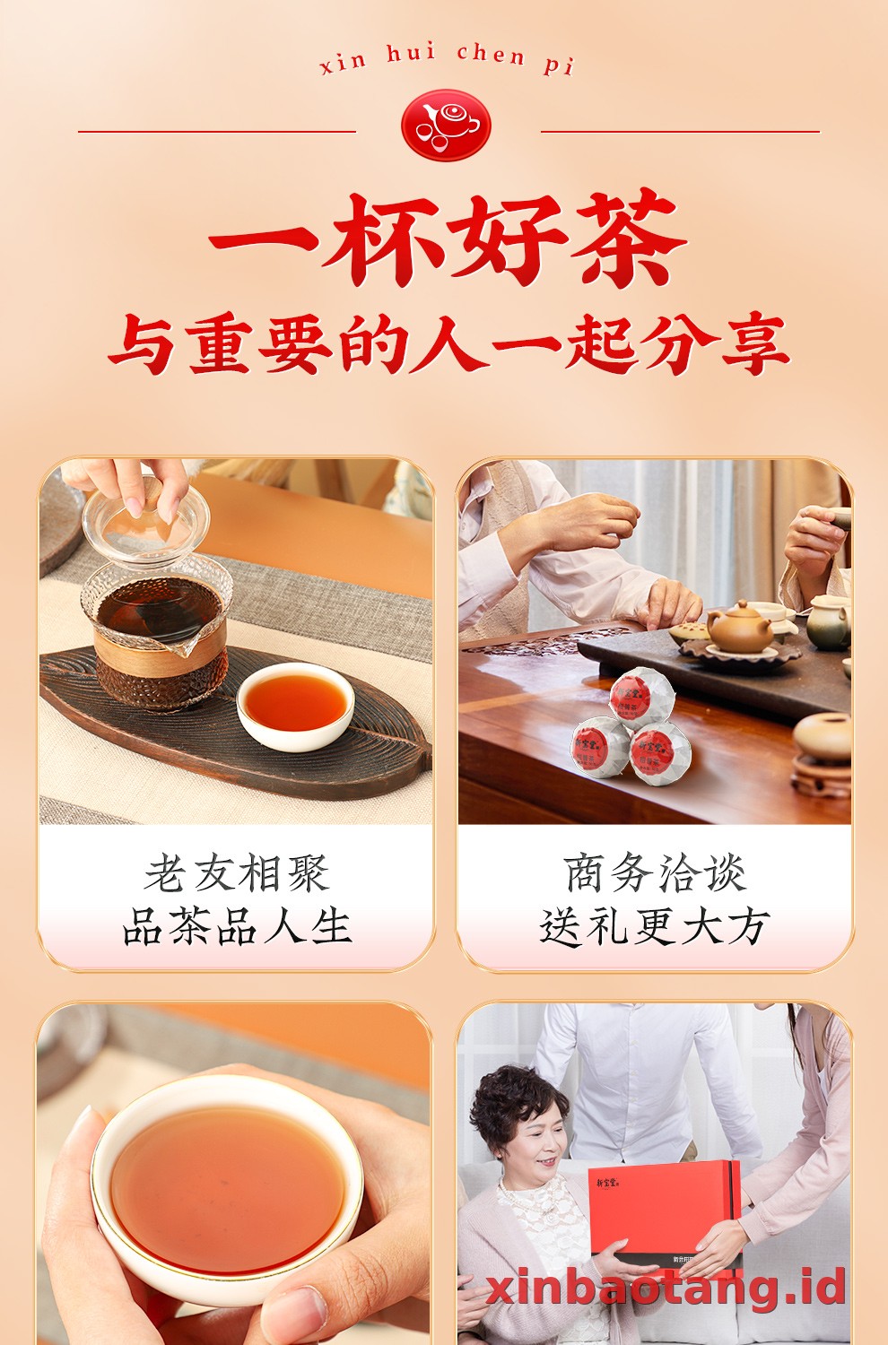 Xinbaotang Ganpu Teh Da Hong Gan Gift Box 360g