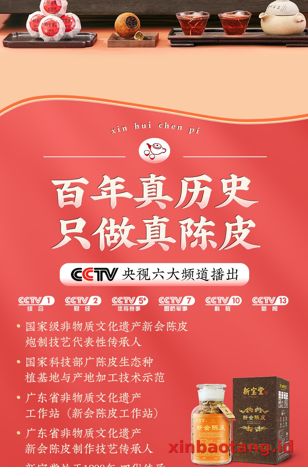 Xinbaotang Ganpu Teh Da Hong Gan Gift Box 360g