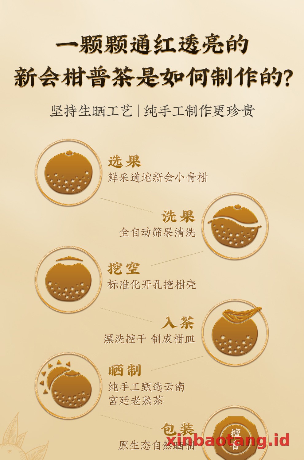 Xinbaotang Ganpu Teh Pu-erh Gift Box 200g