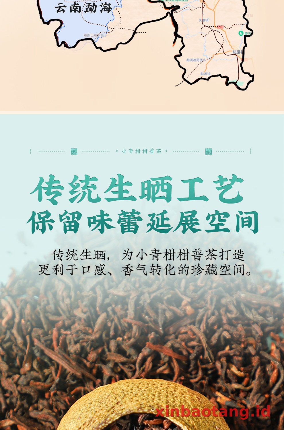 Xinbaotang Ganpu Teh Qing Pi Muda Gift Box 180g
