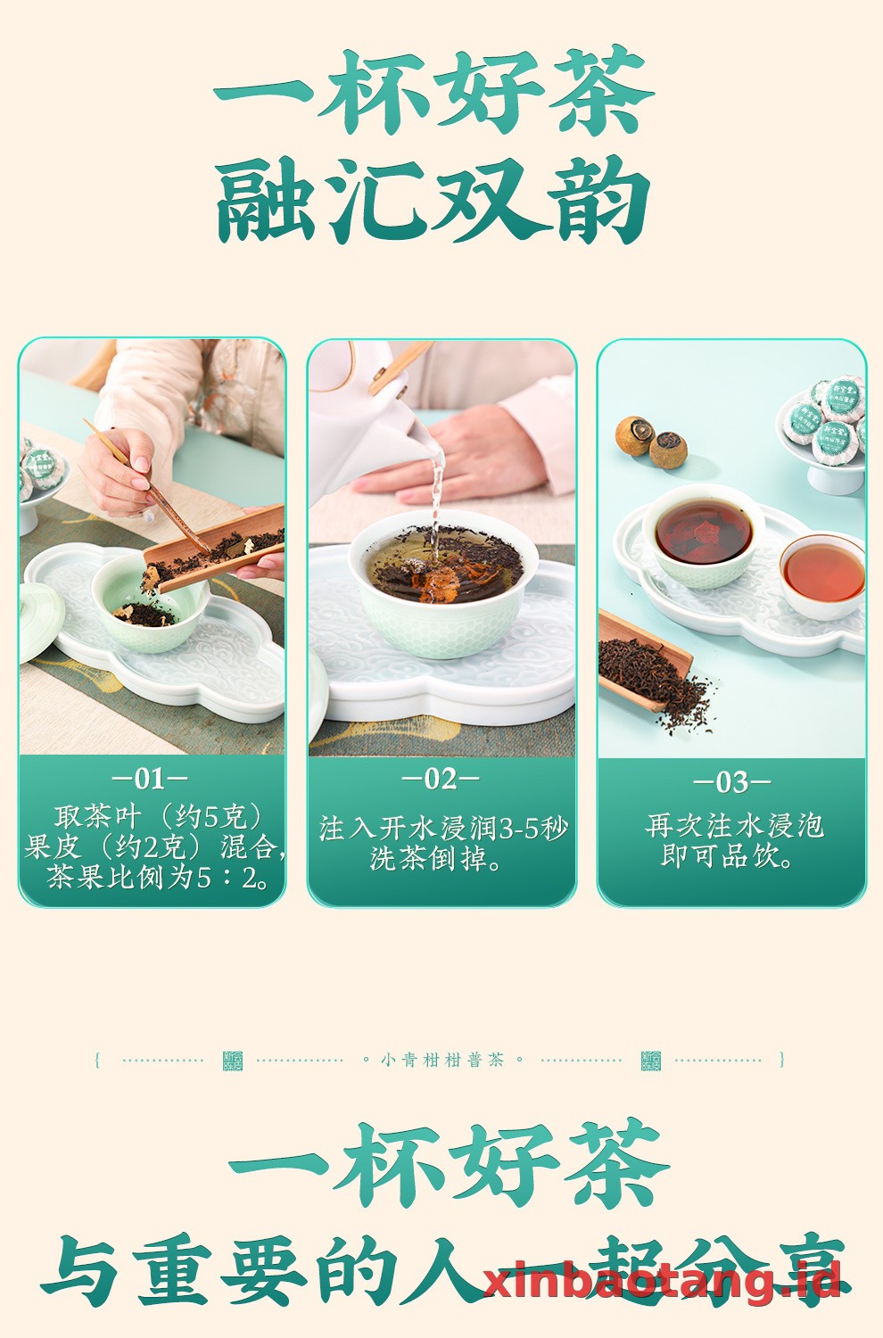 Xinbaotang Ganpu Teh Qing Pi Muda Gift Box 180g