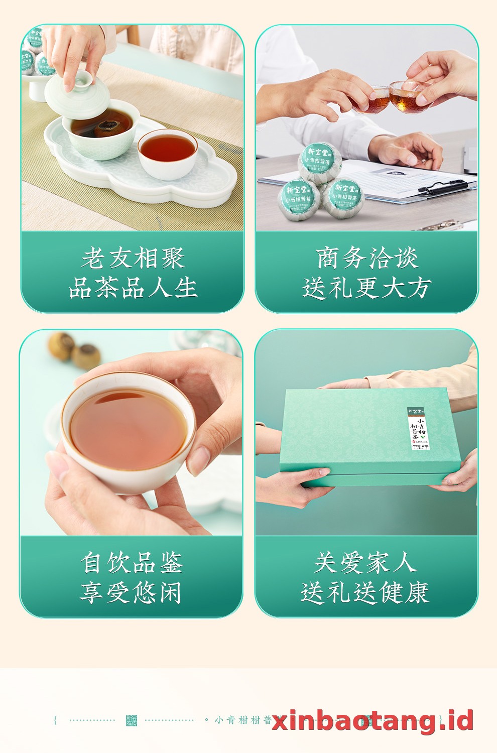 Xinbaotang Ganpu Teh Qing Pi Muda Gift Box 180g