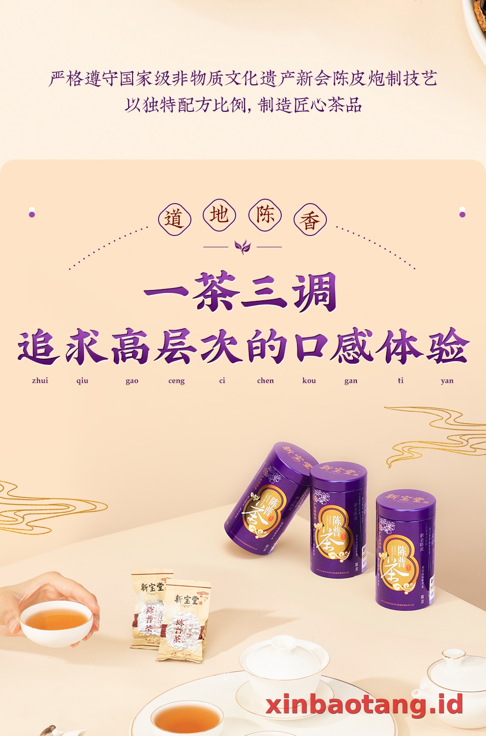 Xinbaotang Chenpu Teh Kaleng Besi 30g