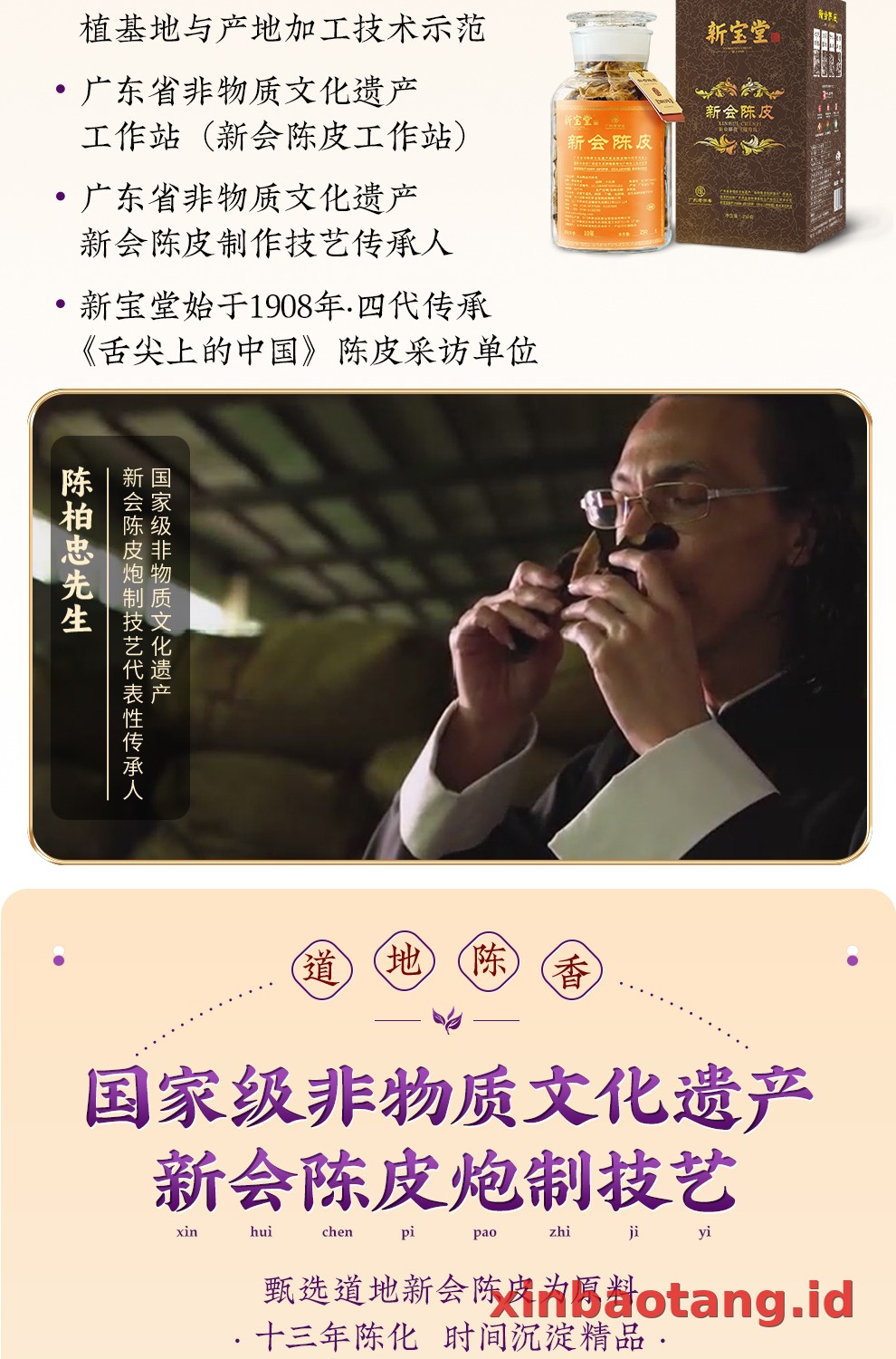 Xinbaotang Chenpu Teh Kaleng Besi 30g