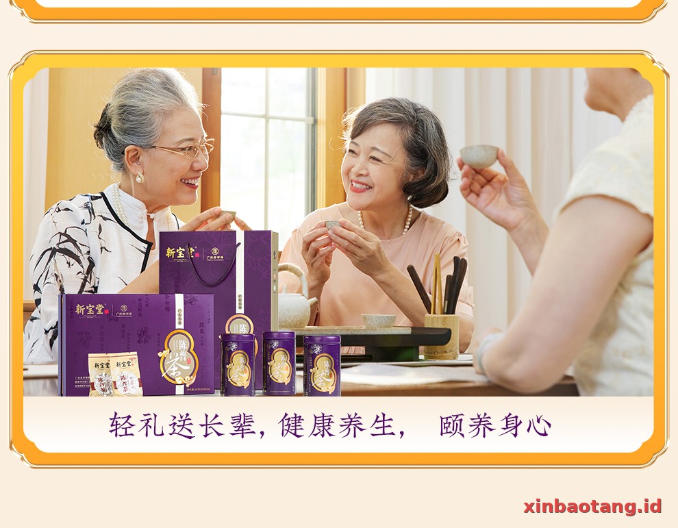 Xinbaotang Chenpi Kering Kaleng Besi 90g