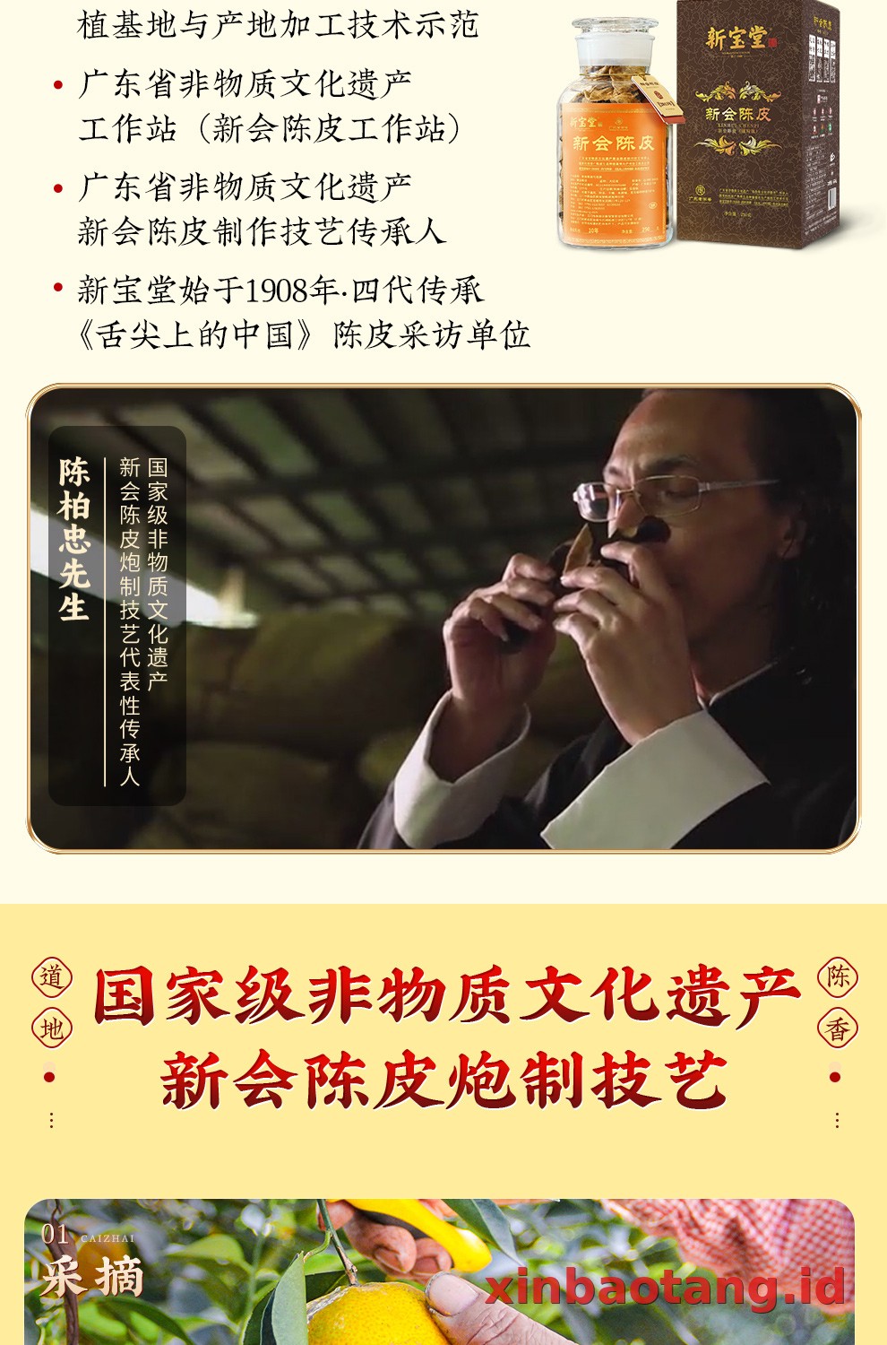 Xinbaotang Chenpi Kering Gift Box 60g
