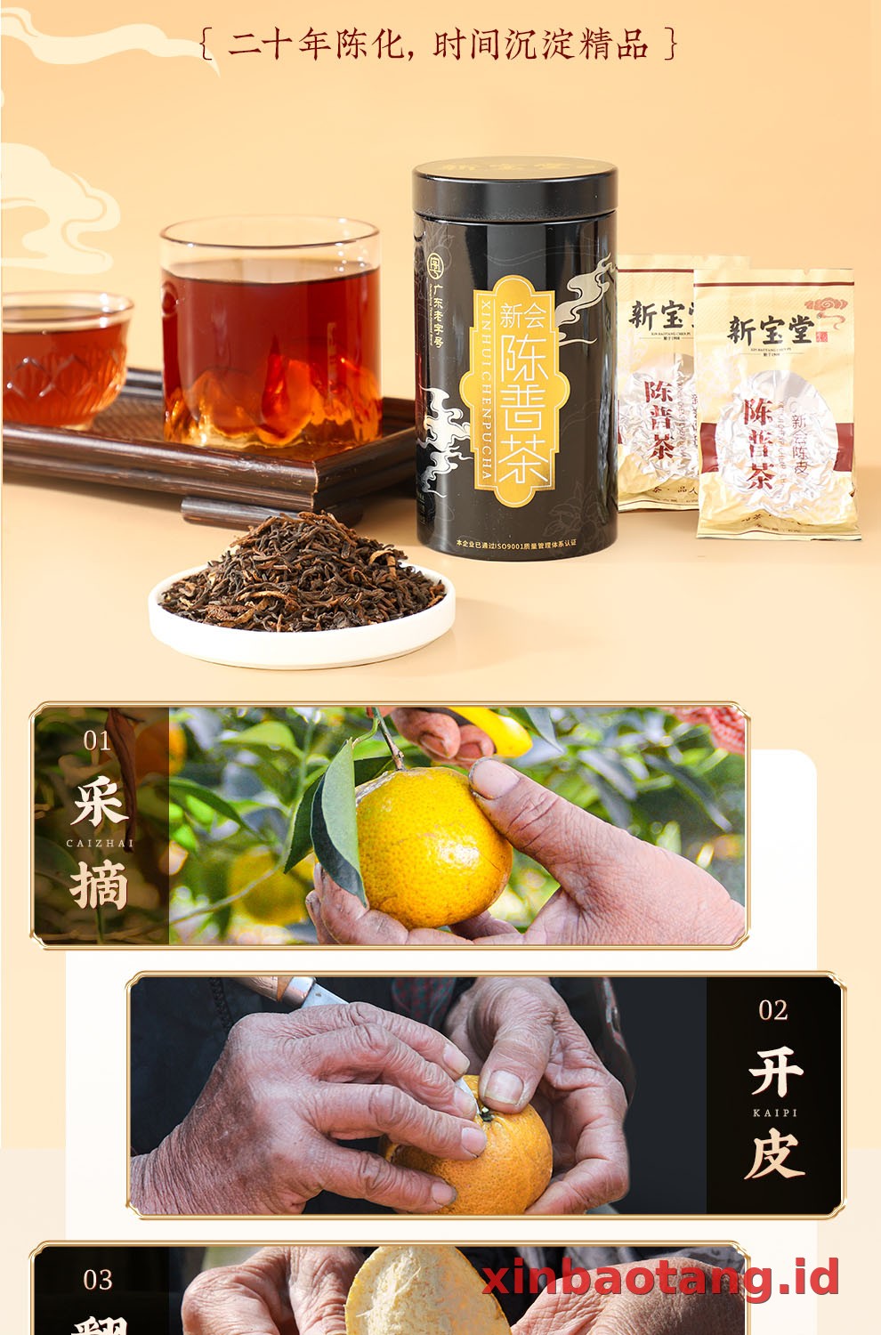 Xinbaotang Chenpu Teh Kaleng Besi 30g