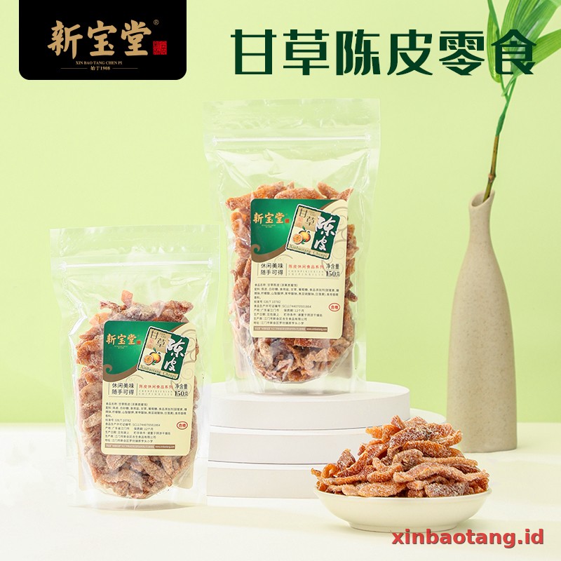 Xinbaotang Camilan Chenpi Licorice Kantong 150g