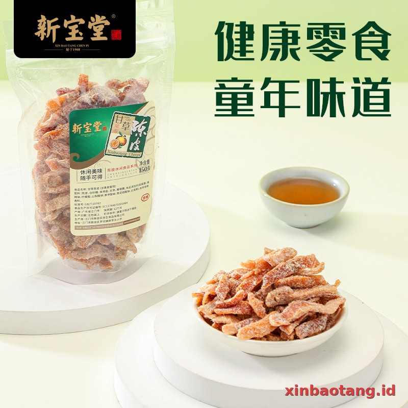 Xinbaotang Camilan Chenpi Licorice Kantong 150g - Gambar 2