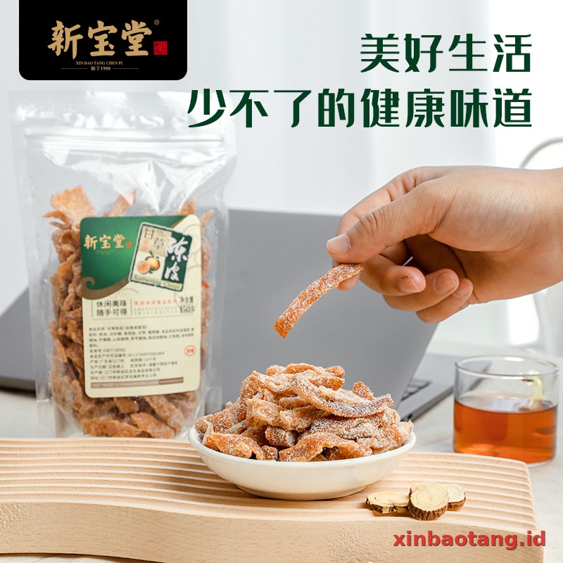 Xinbaotang Camilan Chenpi Licorice Kantong 150g - Gambar 5