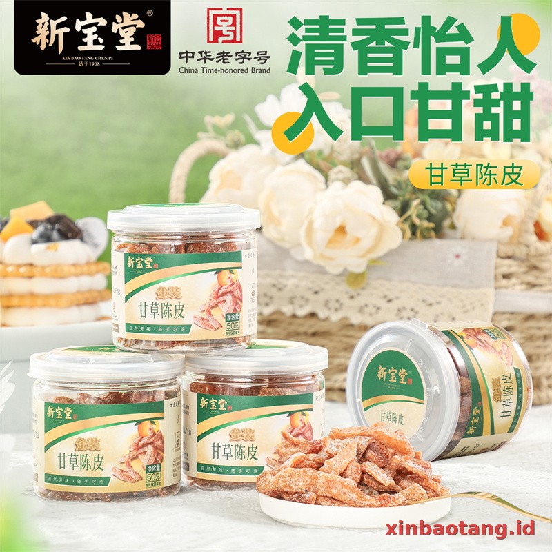 Xinbaotang Camilan Chenpi Licorice 50g