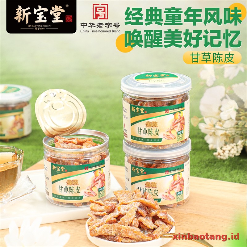 Xinbaotang Camilan Chenpi Licorice 50g - Gambar 5