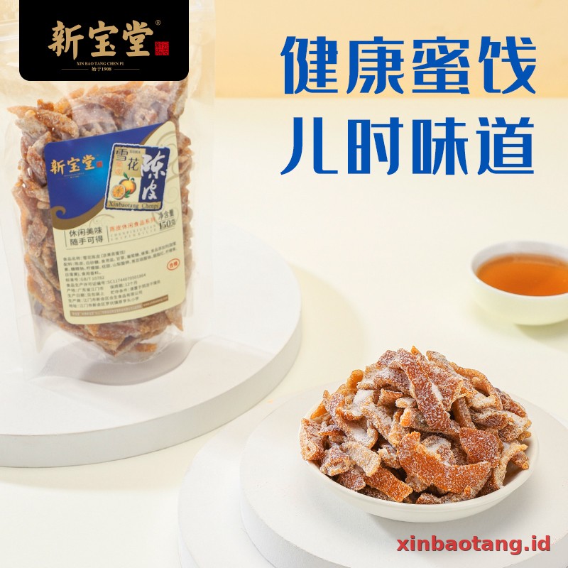 Xinbaotang Camilan Chenpi Snowflake 150g - Gambar 2