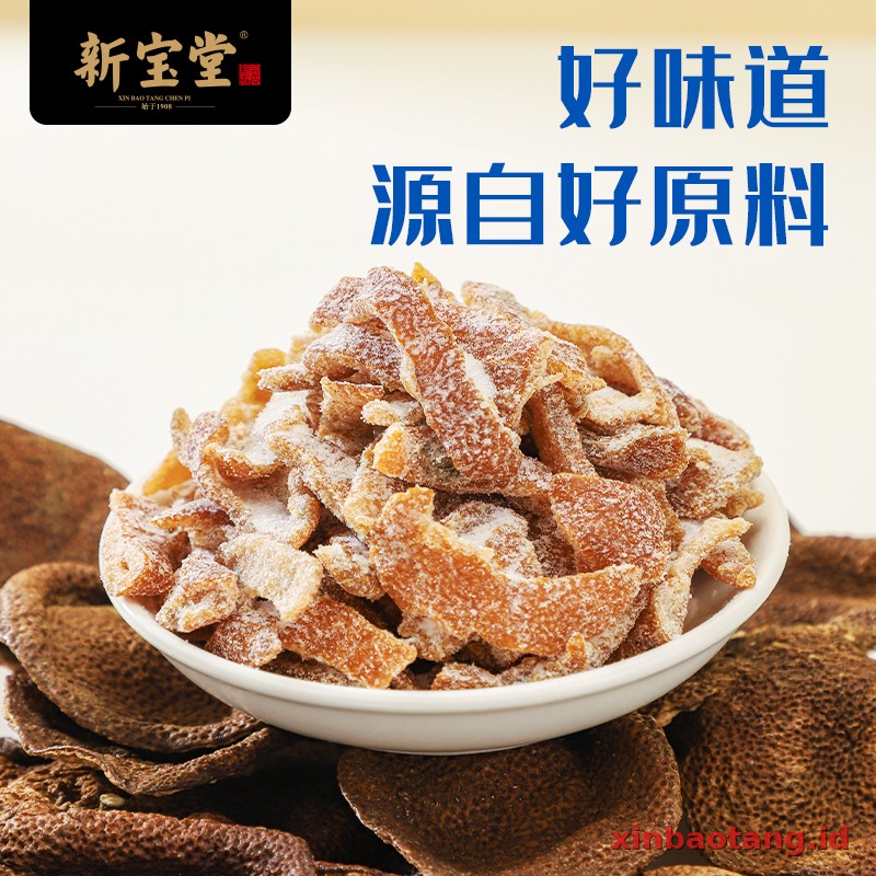 Xinbaotang Camilan Chenpi Snowflake 150g - Gambar 3