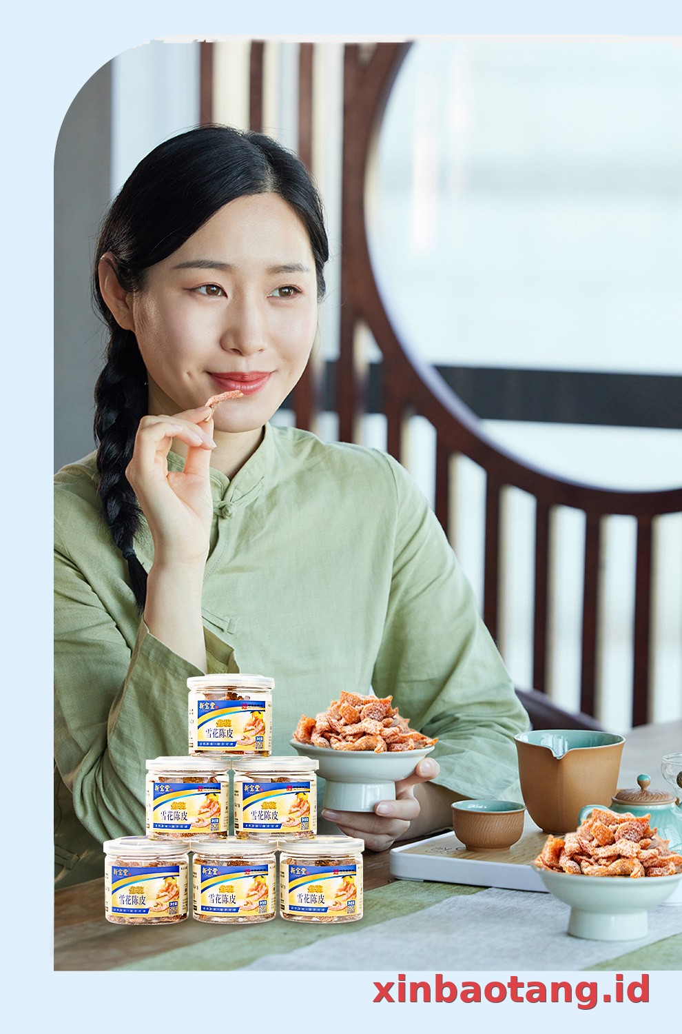 Xinbaotang Camilan Chenpi Snowflake 50g