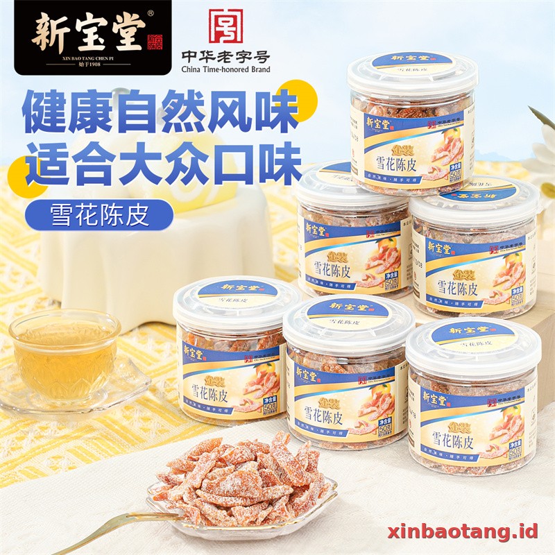 Xinbaotang Camilan Chenpi Snowflake 50g - Gambar 3