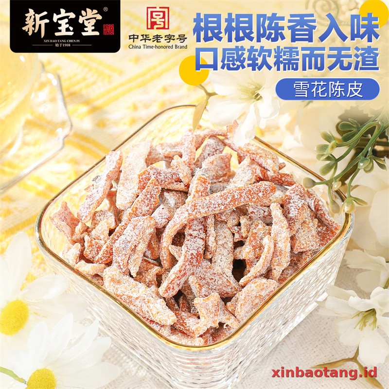 Xinbaotang Camilan Chenpi Snowflake 50g - Gambar 5