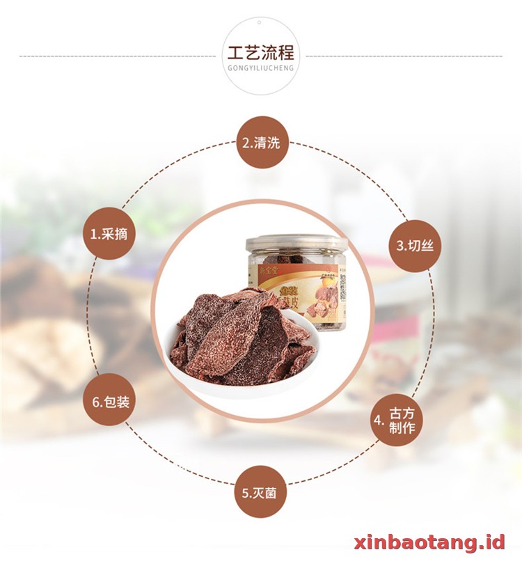 Xinbaotang Camilan Chenpi Aroma Kuno 25g