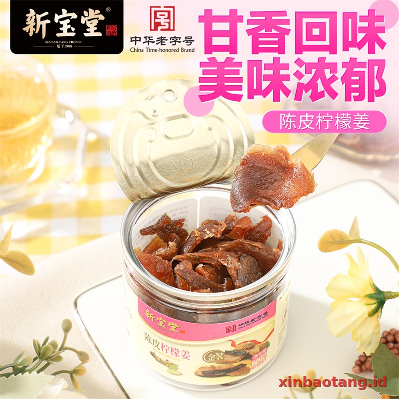 Xinbaotang Camilan Chenpi Lemon Jahe 70g - Gambar 5