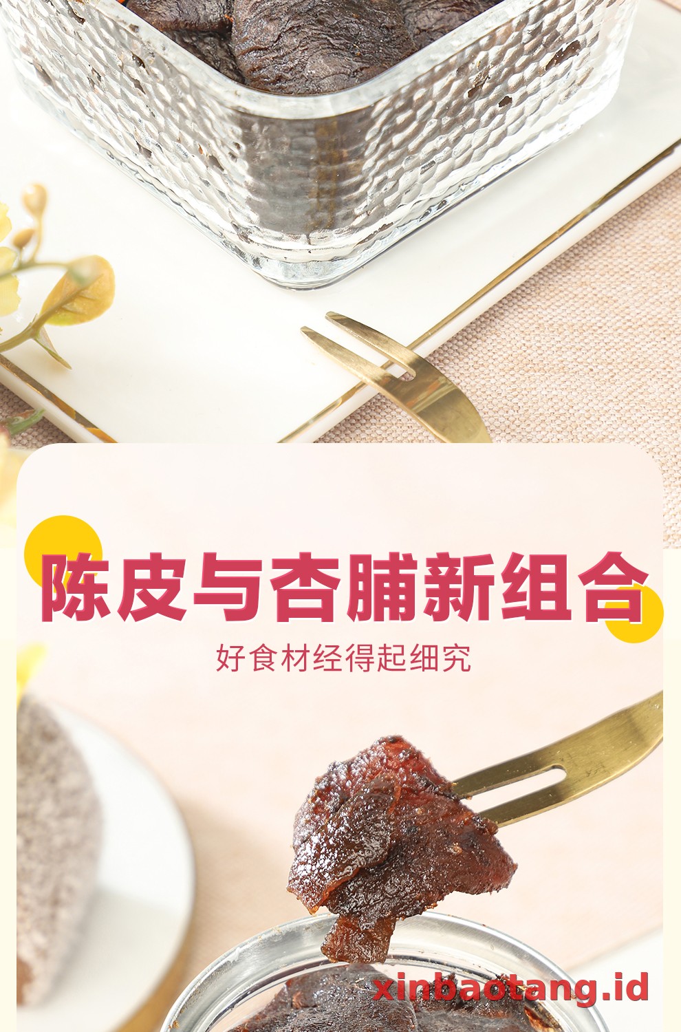 Xinbaotang Camilan Chenpi Aprikot 70g
