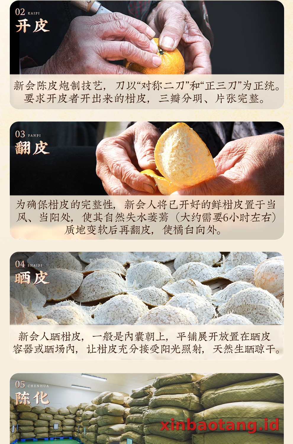 Xinbaotang Chenpi Kering Kaleng 50g