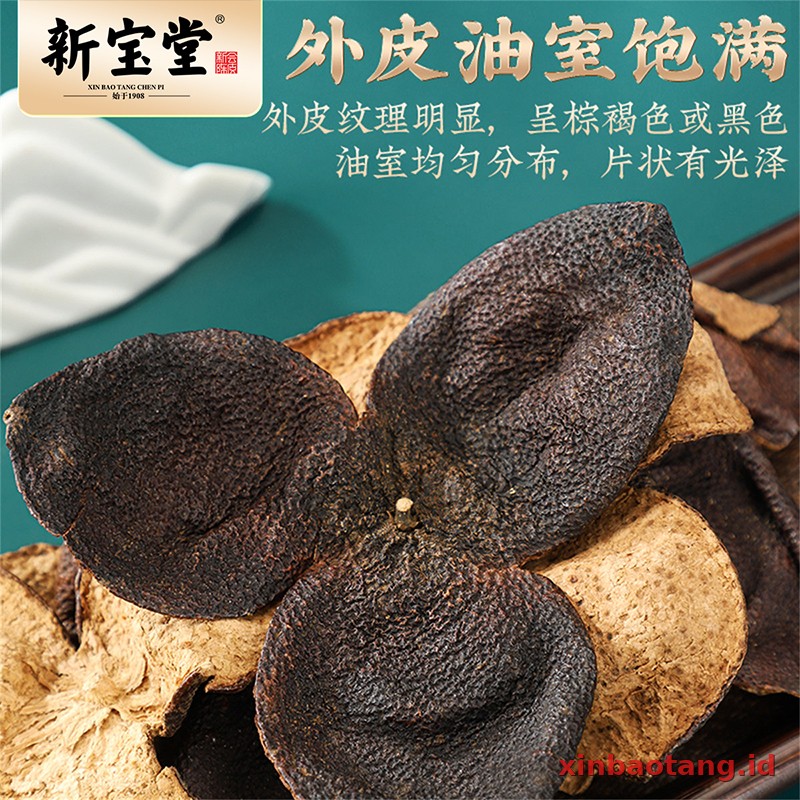 Xinbaotang Chenpi Kering Botol Kaca 250g - Gambar 5