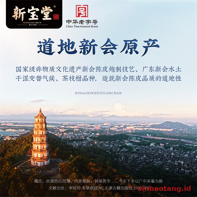 Xinbaotang Chenpi Kering Botol Kaca 250g - Gambar 4