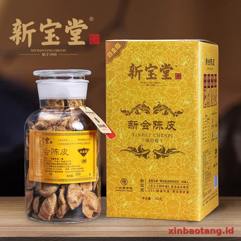 Xinbaotang Chenpi Kering Edisi Emas Putih