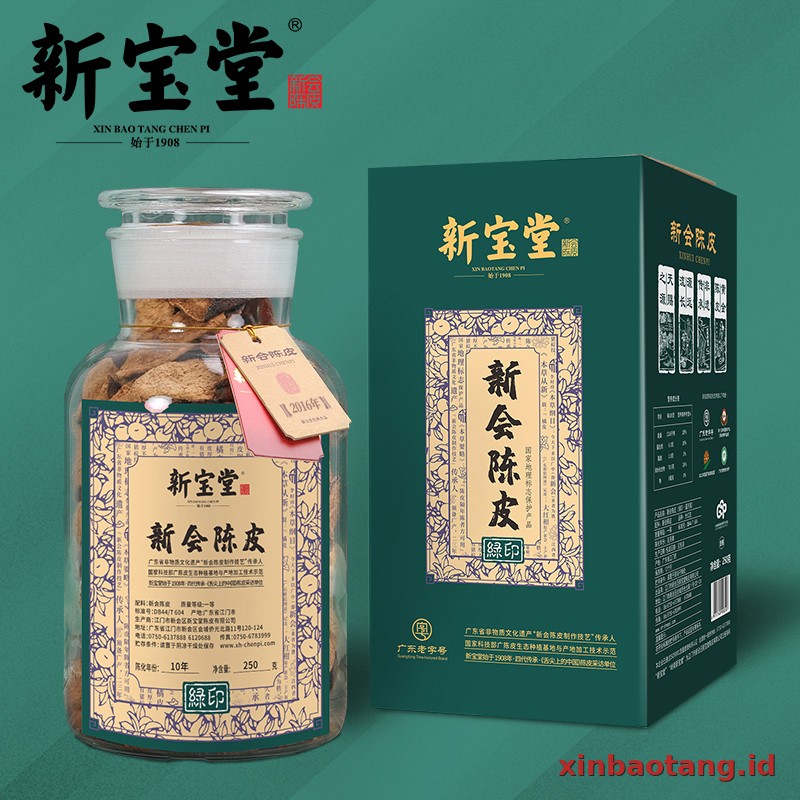 Xinbaotang Chenpi Kering Yin Hijau 250g