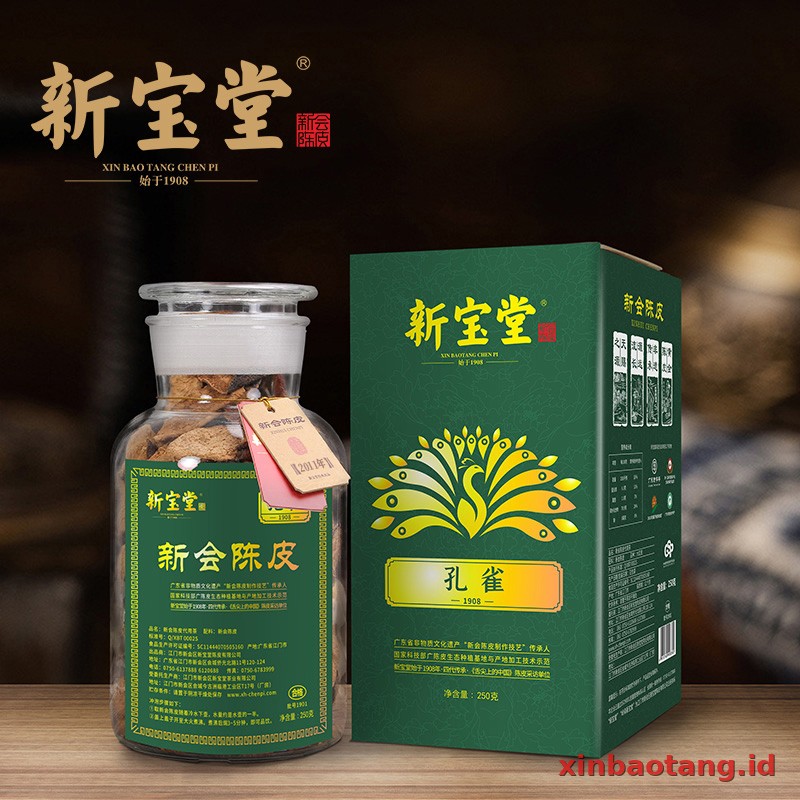 Xinbaotang Chenpi Kering Kong Que Hijau 250g