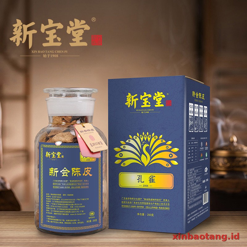 Xinbaotang Chenpi Kering Kong Que Biru 250g